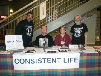 Consistent Life supporters at Amnesty International Midwest Conference